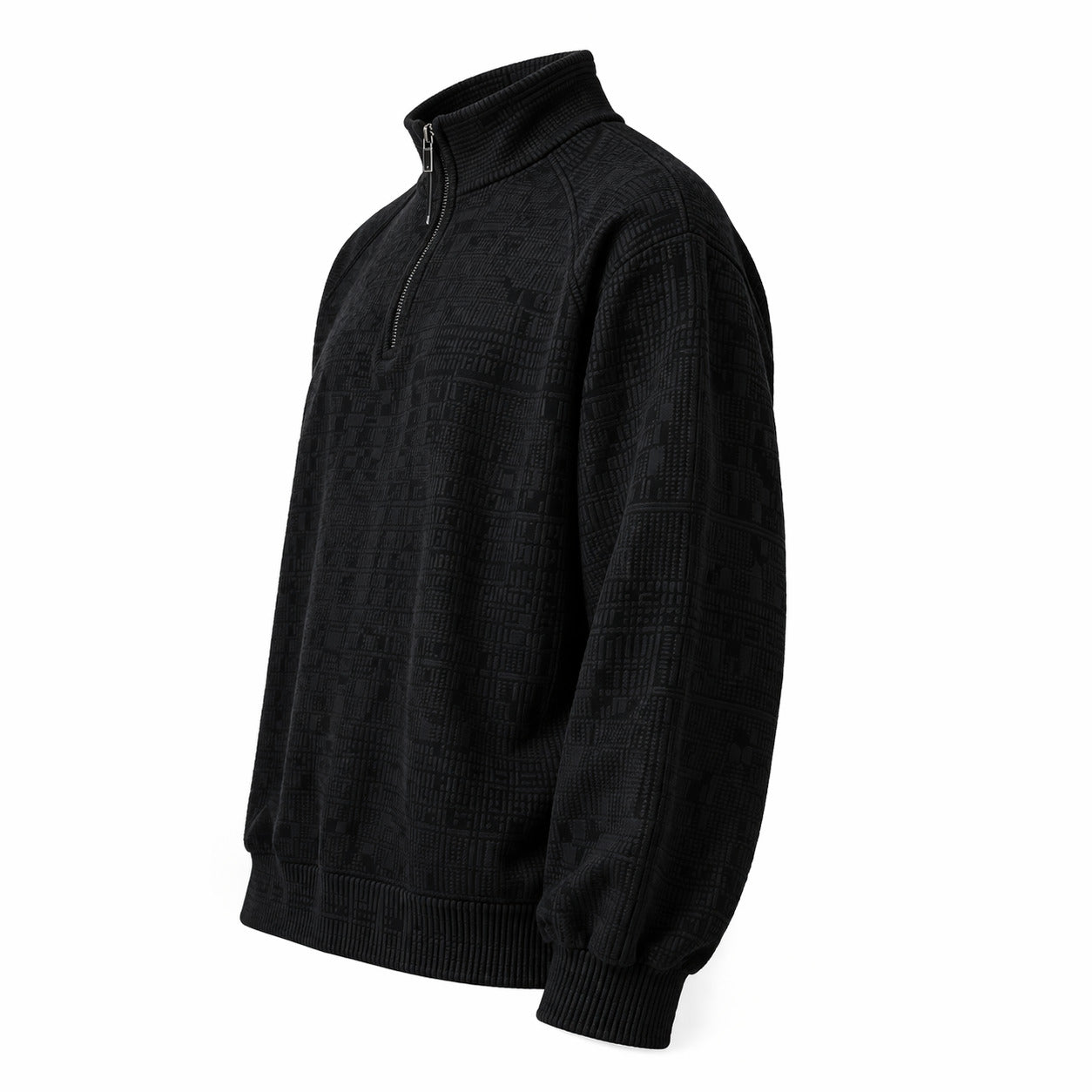 Men's Ribbed Knit Half-Zip Jumper